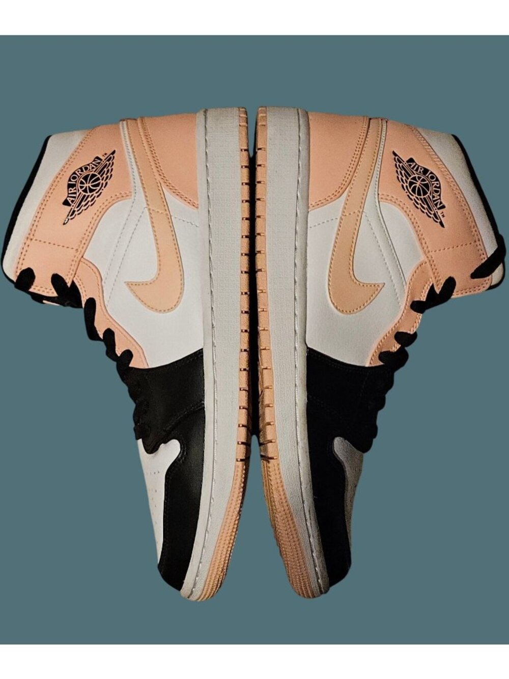 Nike Air Jordan 1 Mid White/Crimson Tint/Arctic Orange/Black Sneakers Men 9.5